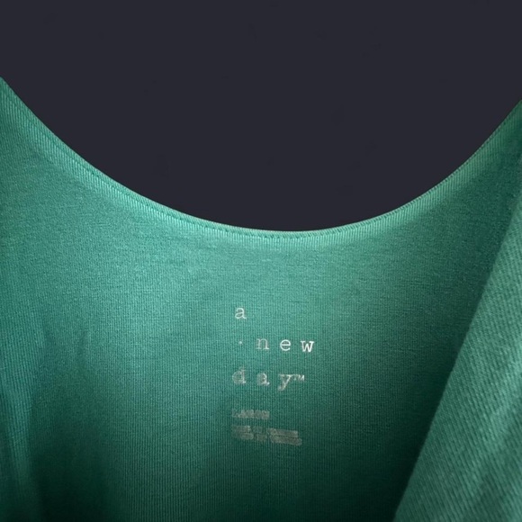 A New Day Teal Green Sleeveless Scoop Neck Sundress - Picture 4 of 5